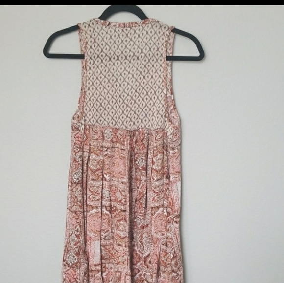 Ecote Girly Earthy gauze true blue frock mini Boho dress size small - Picture 6 of 8